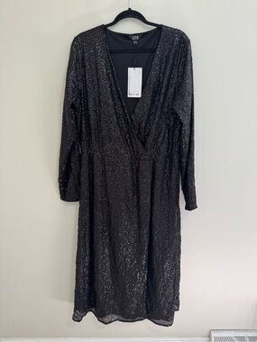 LTS NWT Long Tall Sally Sequin Surplice Dress
